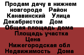 Продам дачу в нижнем новгороде › Район ­ Канавинский › Улица ­ Декабристов › Дом ­ 21  › Общая площадь дома ­ 25 › Площадь участка ­ 625 › Цена ­ 70 000 - Нижегородская обл. Недвижимость » Дома, коттеджи, дачи продажа   . Нижегородская обл.